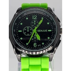 Senjue Neon Pop - Electric Green Chronograph Watch - Bold Style